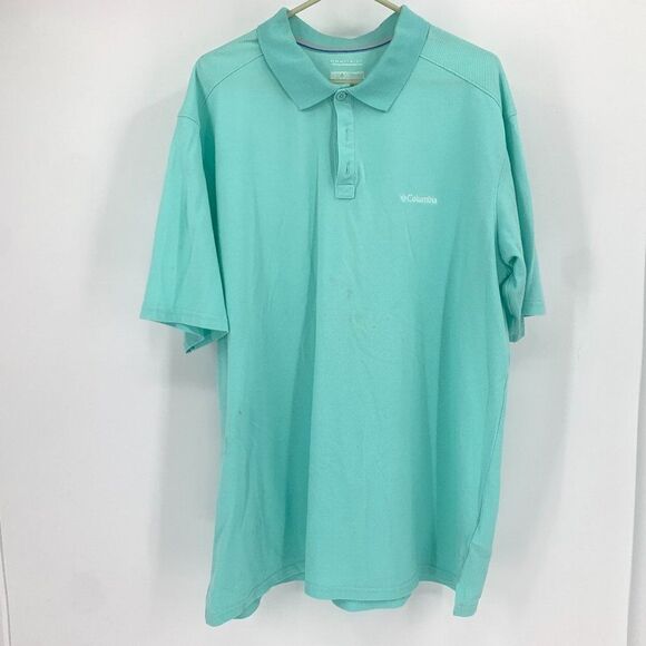 Columbia Men's XL Aqua S/S Polo Shirt - Picture 1 of 5